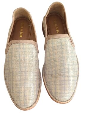 Trask "Ali" Metallic Shimmer Suede Slip-On Loafers - Women’s Size 8.5B